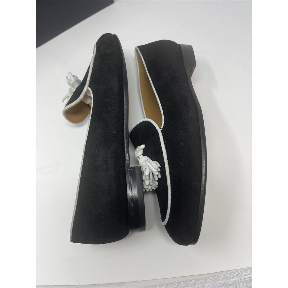Polo Ralph Lauren Purple Label Black White Tassel Loafer Dress Shoes 37 B 6 1/2 - Picture 12 of 15